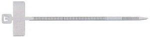 Стяжки кабельные маркировочные с поперечной табличкой SapiSelco, белые, полиамид 6.6