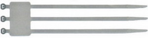 Стяжки кабельные маркировочные тройные с поперечной табличкой SapiSelco, белые, полиамид 6.6