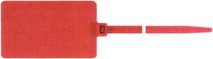 Стяжки кабельные маркировочные с большой продольной табличкой SapiSelco, красные